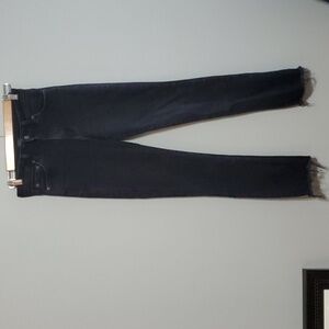 Edwin jeans women's size 6 size 28 black Janet raw cut frayed-hem frayed hem